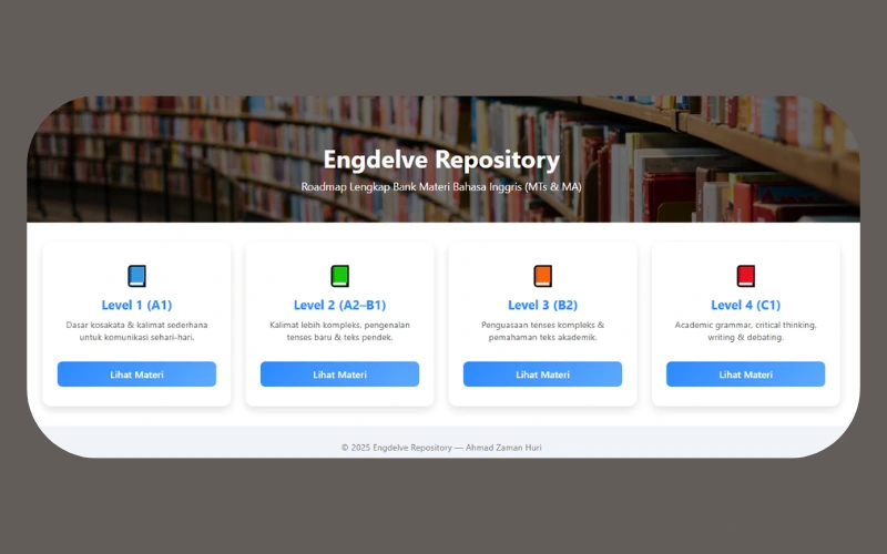 Engdelve Repository — proyek EdTech oleh Ahmad Zaman Huri