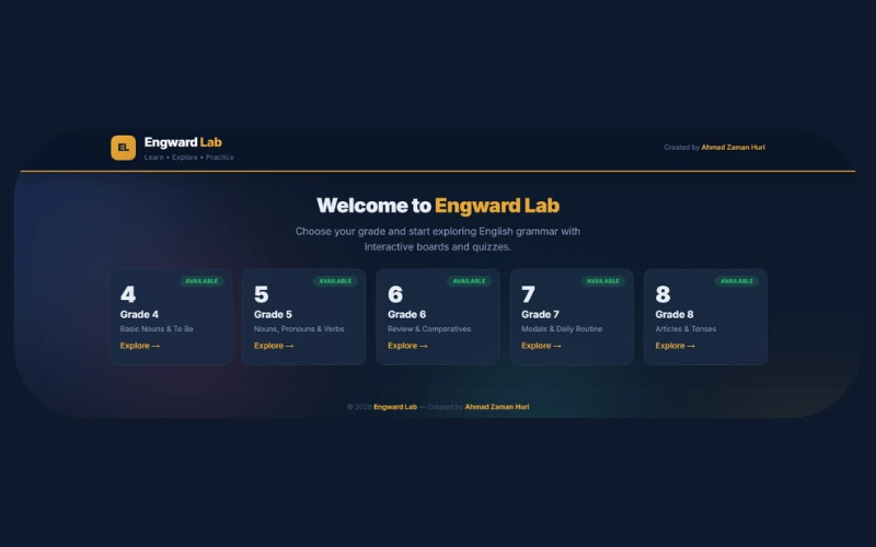 Engward Lab — proyek EdTech oleh Ahmad Zaman Huri